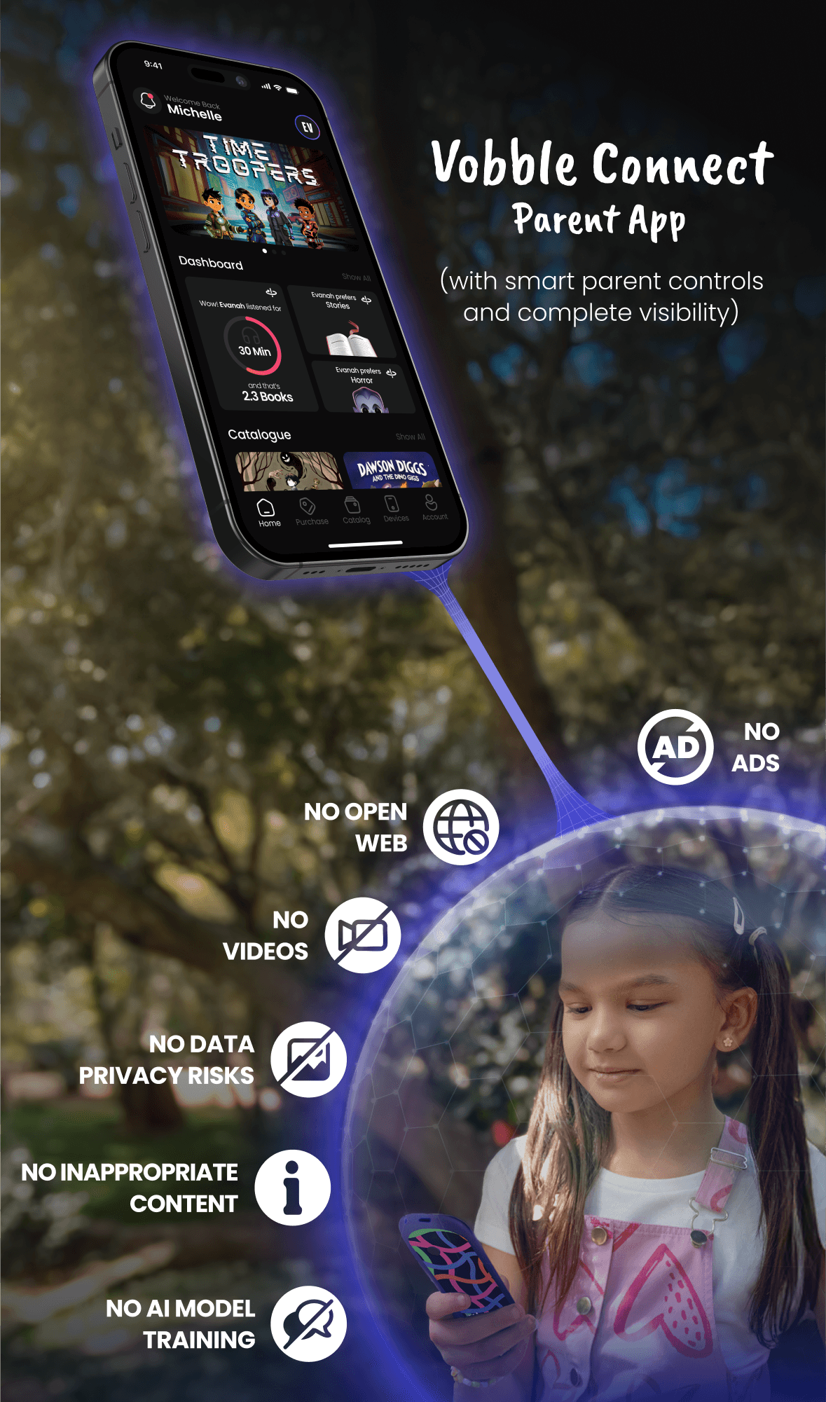 Vobble Connect Parent App banner (mobile)